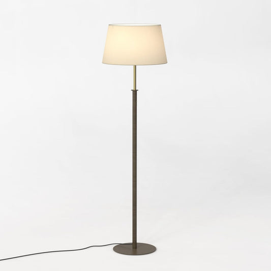 Club Floor Lamp in Bronze and Natural Brass