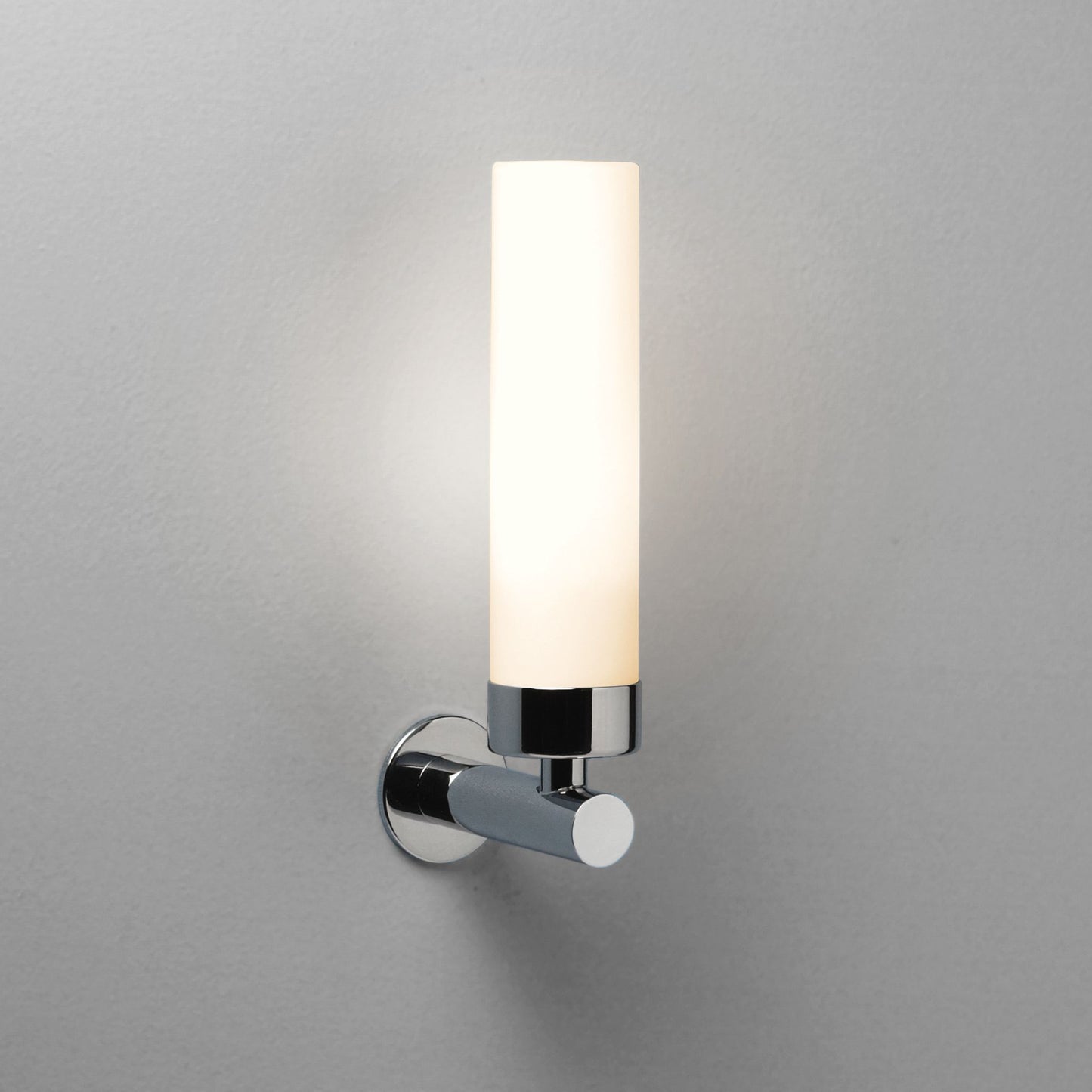 Tube 120 Wall Light Polished Chrome with Opal Glass