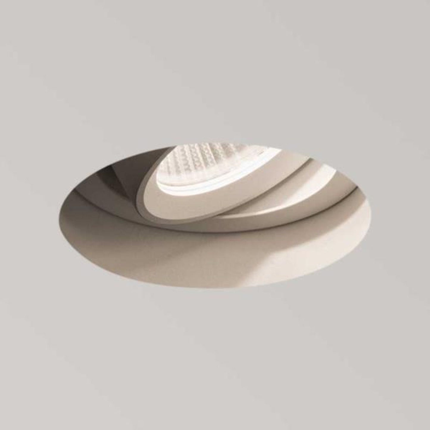 Trimless Round Adjustable LED Recessed Downlight White Textured