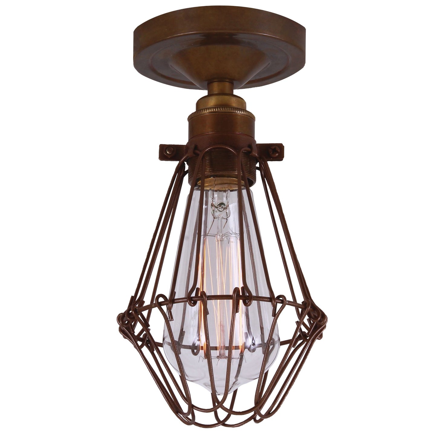 Apoch Industrial Cage Flush Ceiling Light