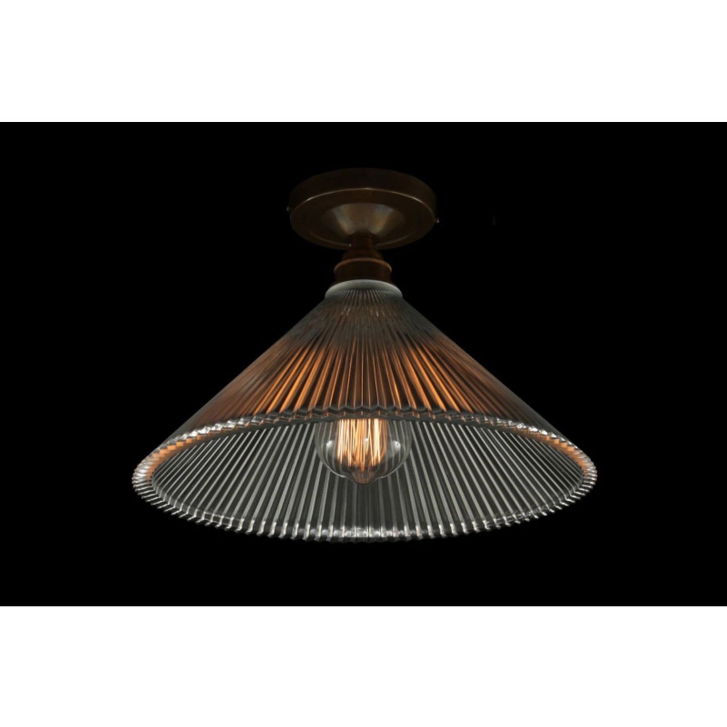 Hanoi Vintage Holophane Flush Ceiling Fitting