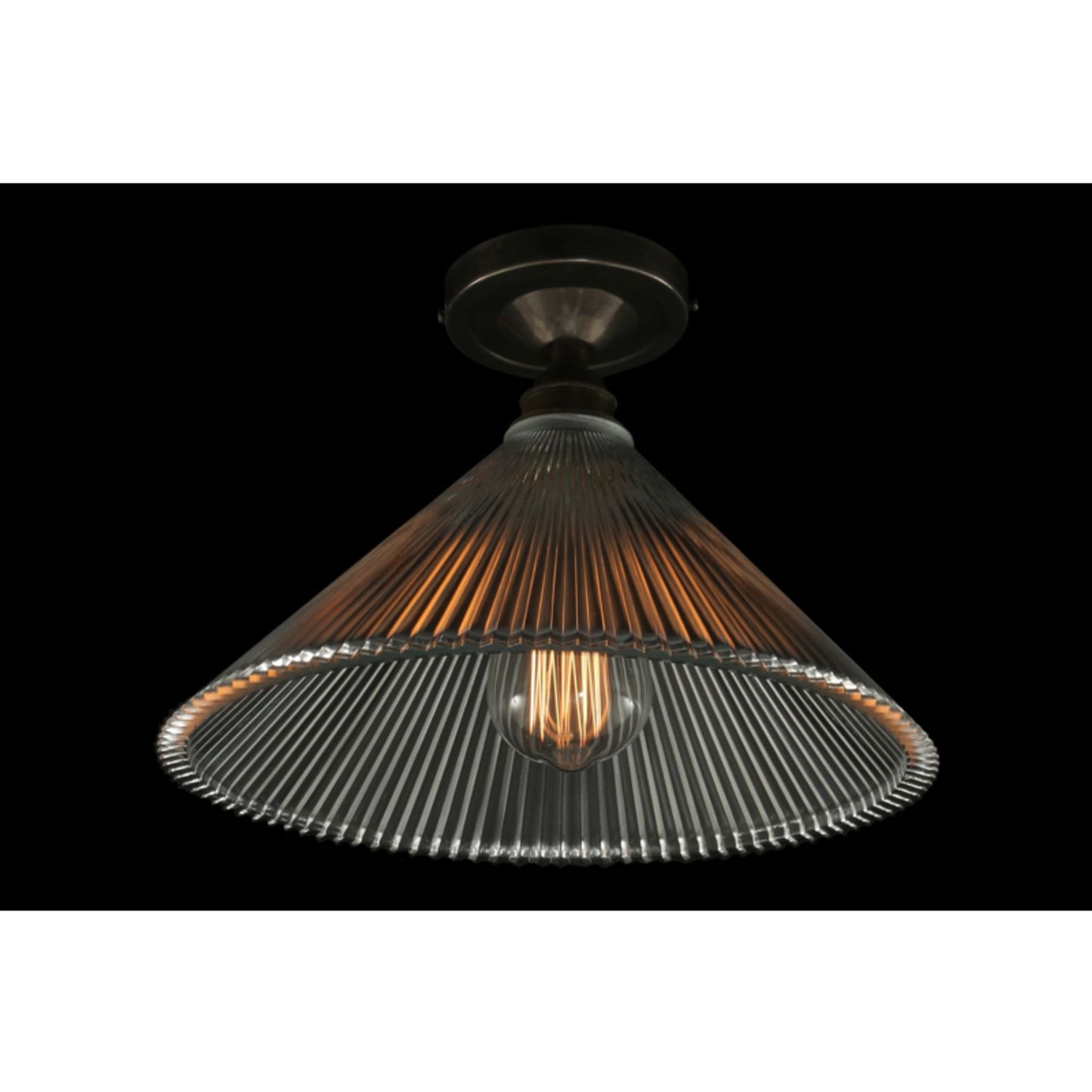 Hanoi Vintage Holophane Flush Ceiling Fitting