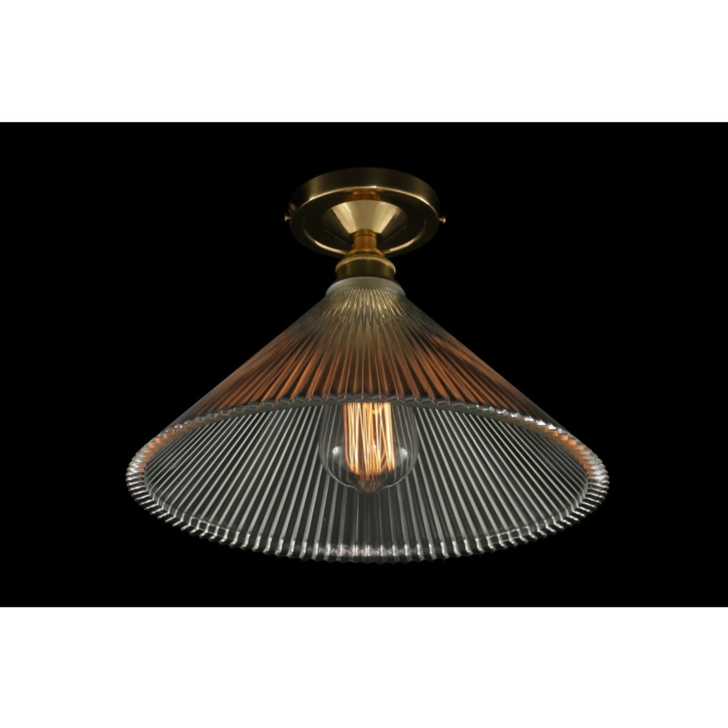 Hanoi Vintage Holophane Flush Ceiling Fitting