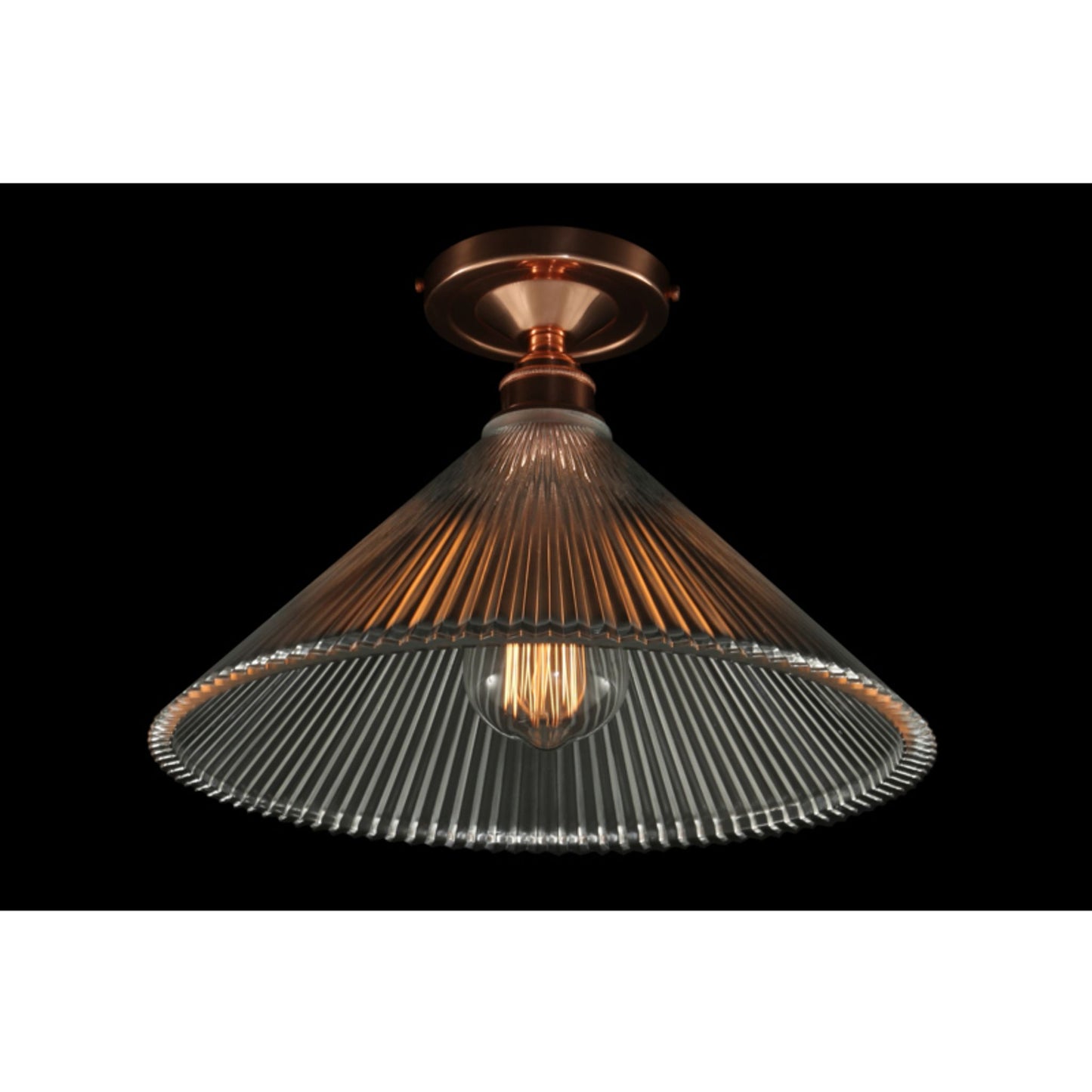 Hanoi Vintage Holophane Flush Ceiling Fitting