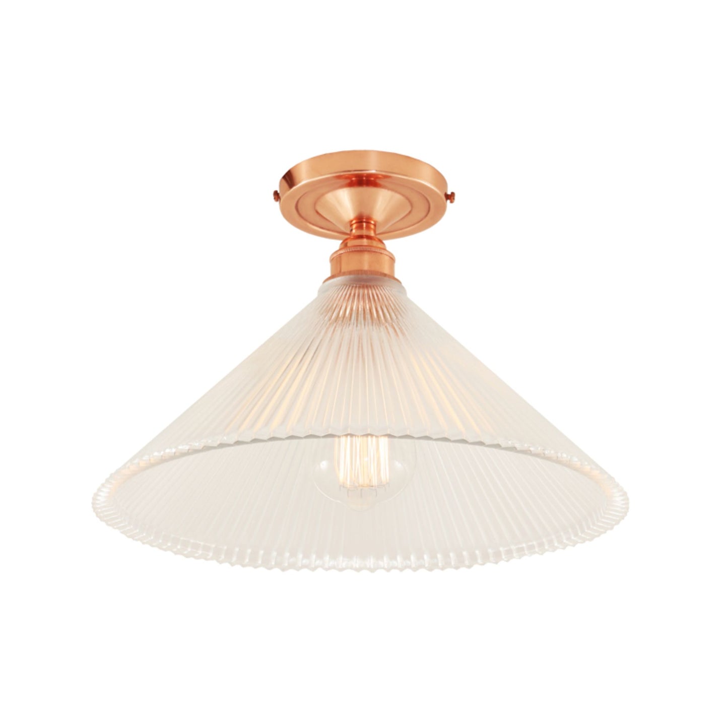 Hanoi Vintage Holophane Flush Ceiling Fitting