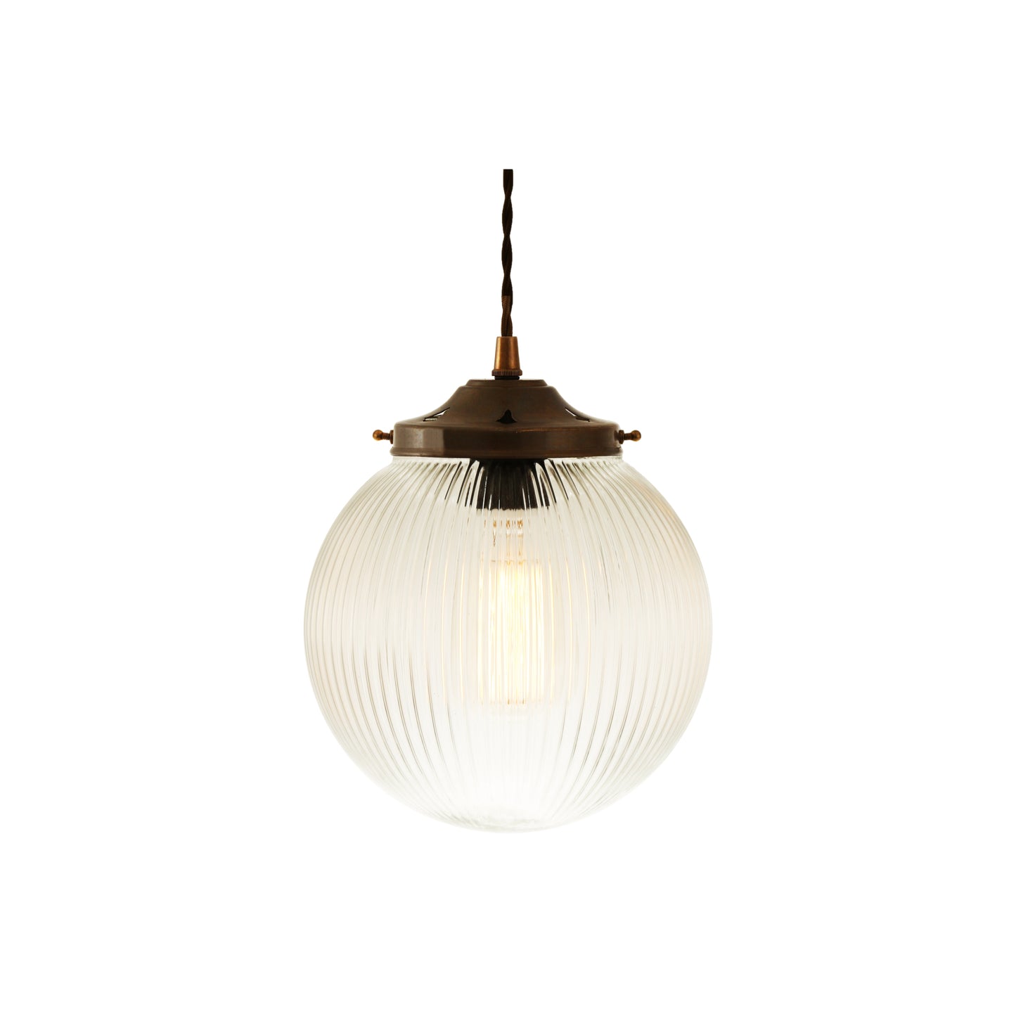 Stanley 20cm Holophane Globe Pendant