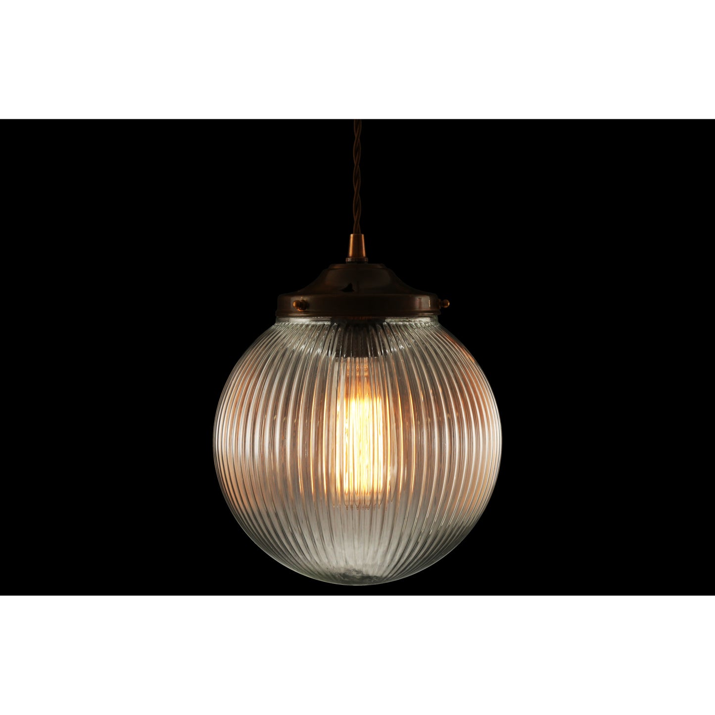 Stanley 20cm Holophane Globe Pendant