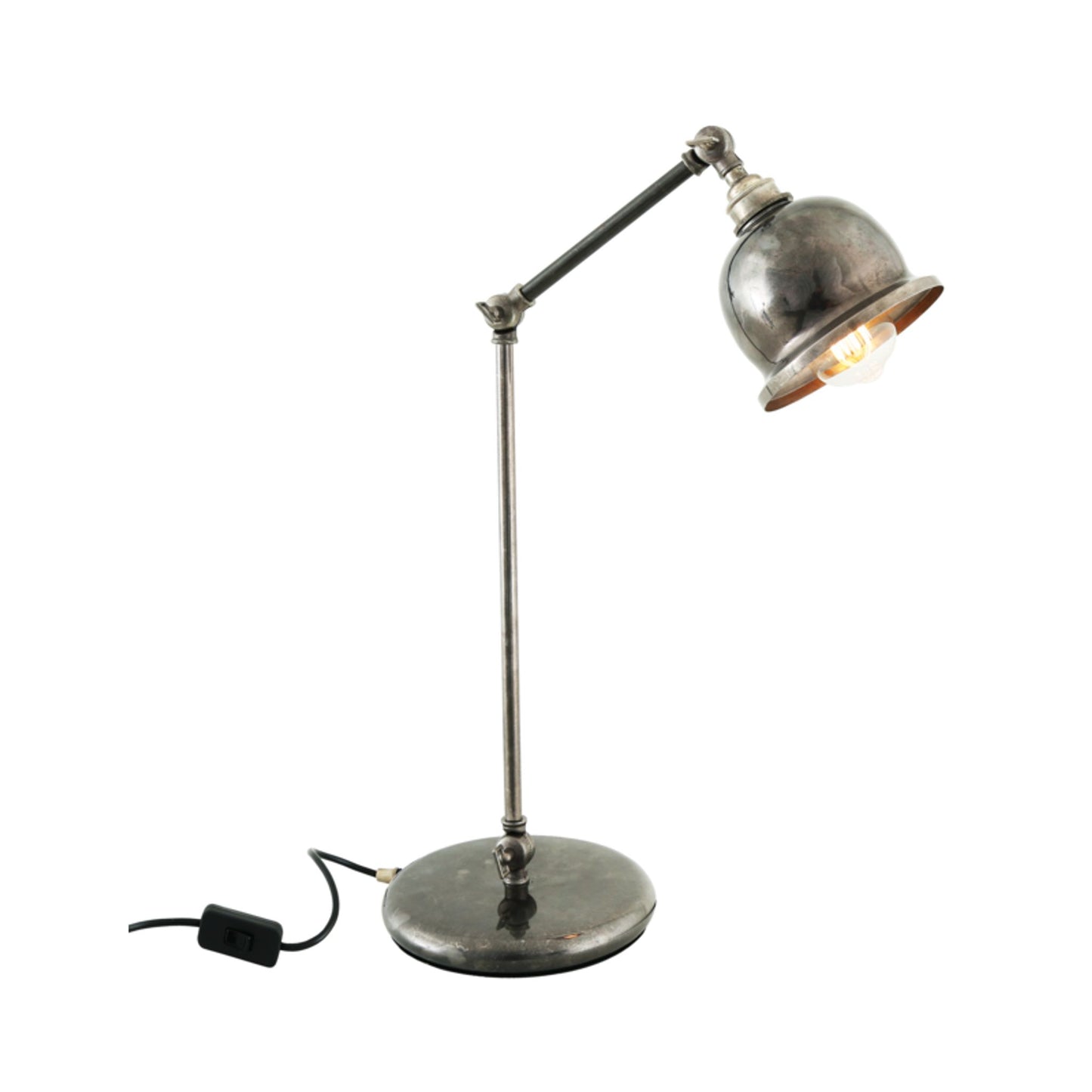 Dale Vintage Brass Bell Shade Table Lamp