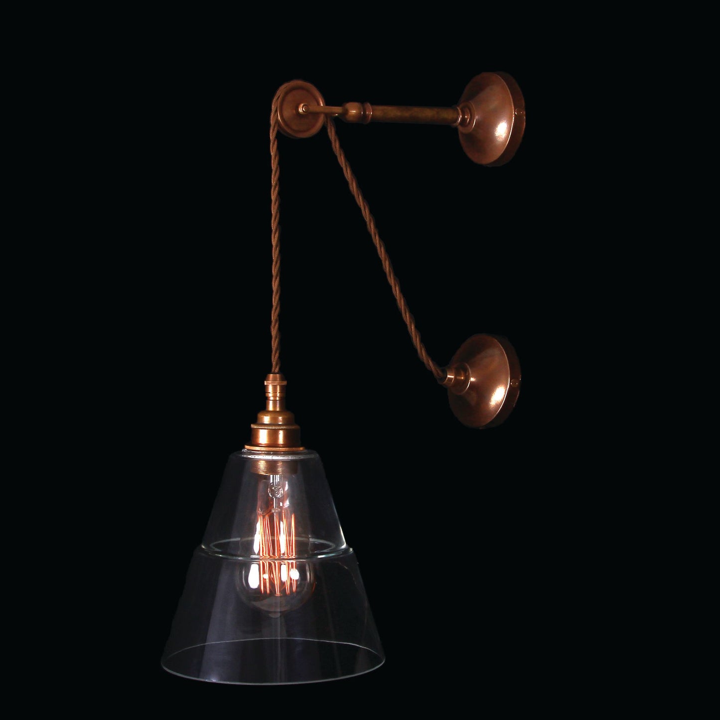 Rigale Coolie Industrial Pulley Wall Light