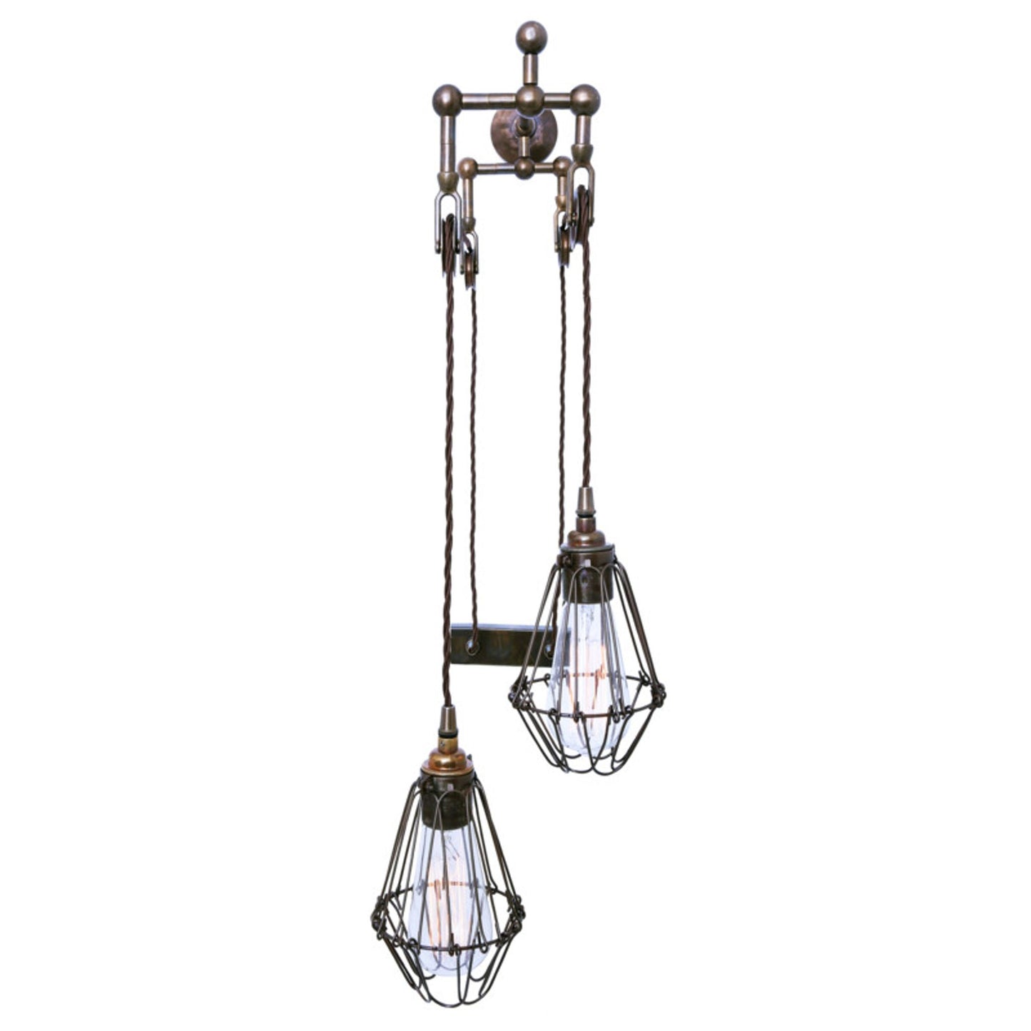 Maxum Double Pulley Wall Light