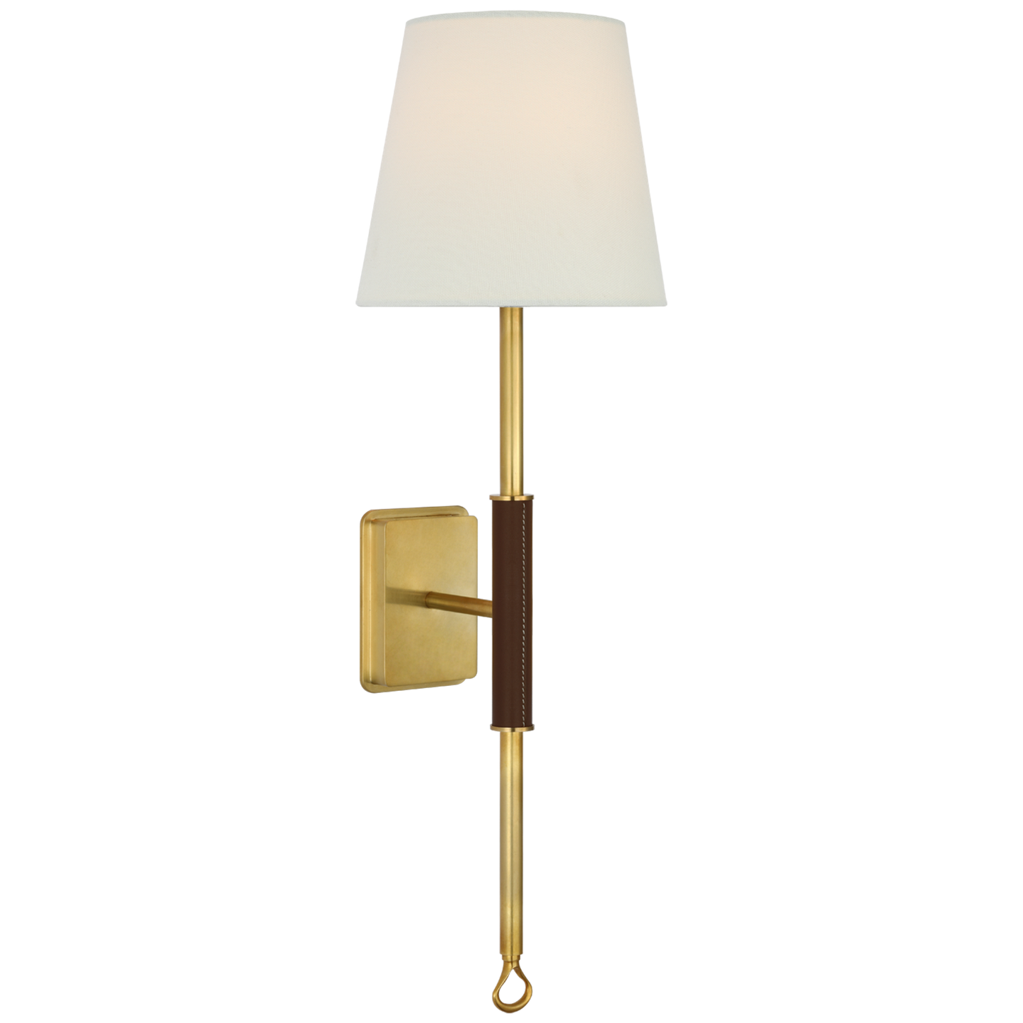 Griffin Tail Sconce with Linen Shade