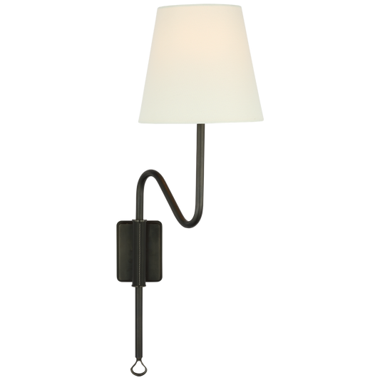 Griffin Articulating Sconce with Linen Shade