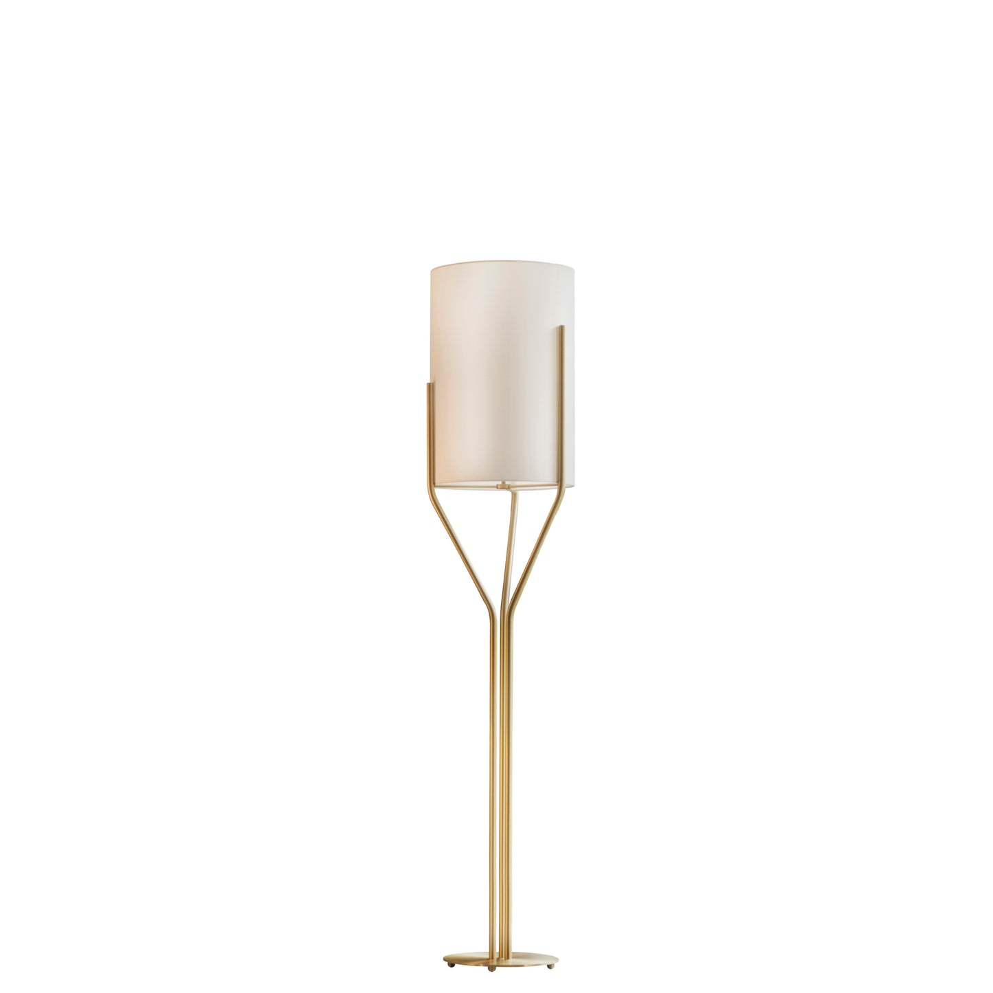 Arborescence Floor Lamp with Three Claw enclosed Drop Paper Lampshade