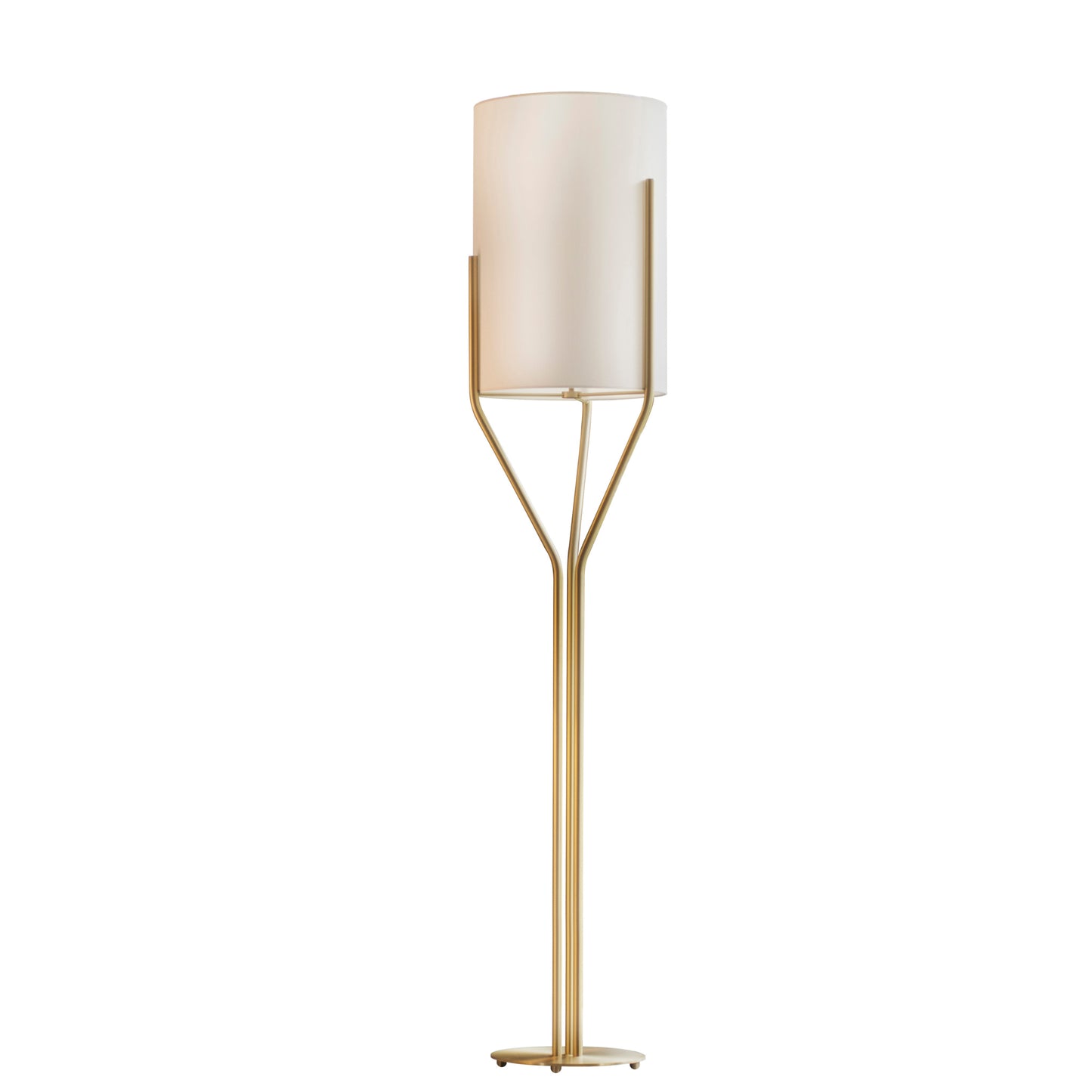 Arborescence Floor Lamp with Three Claw enclosed Drop Paper Lampshade