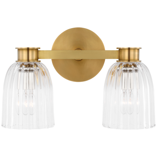 Asalea Double Sconce with Clear Glass