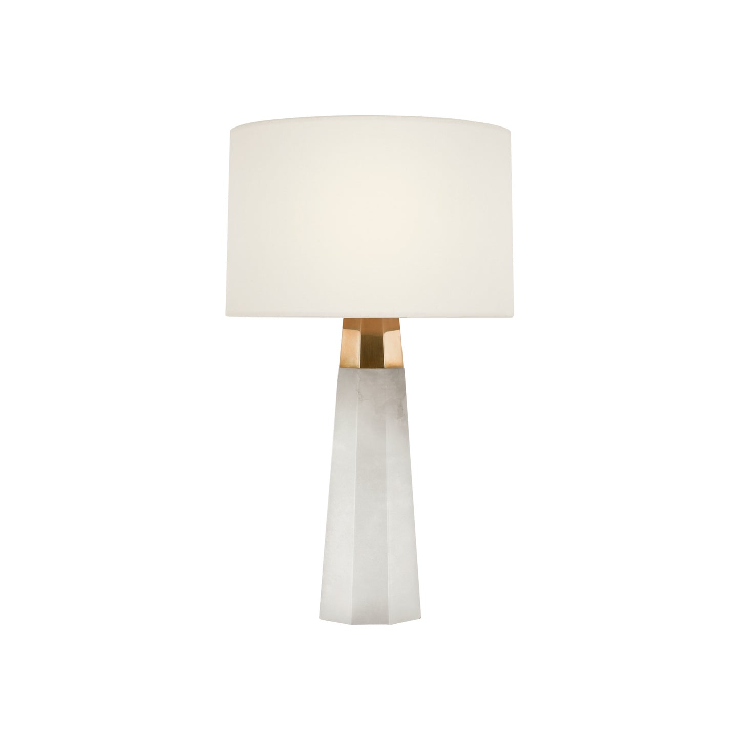 Olsen 15" Cordless Accent Lamp in Alabaster with Linen Shade