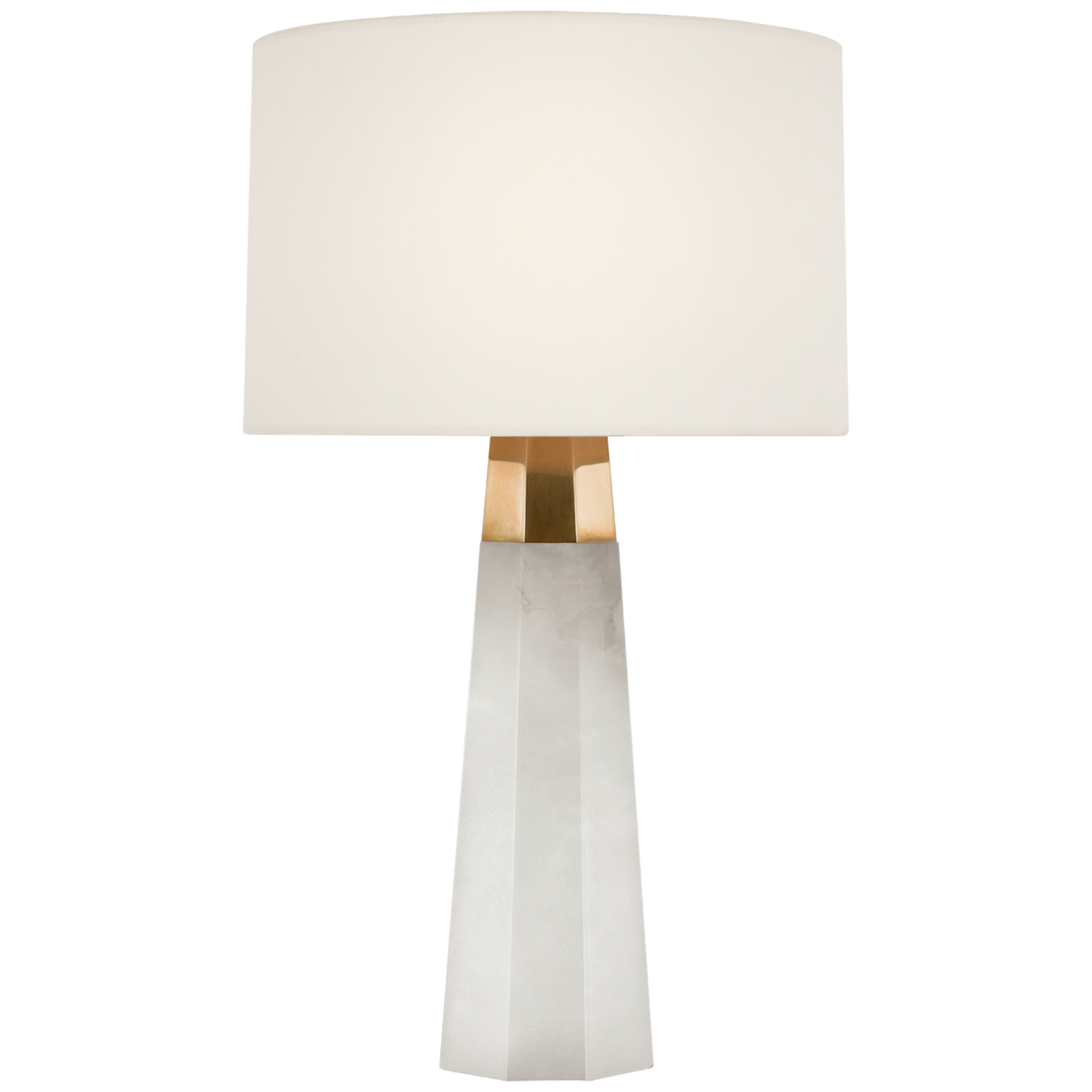 Olsen 15" Cordless Accent Lamp in Alabaster with Linen Shade