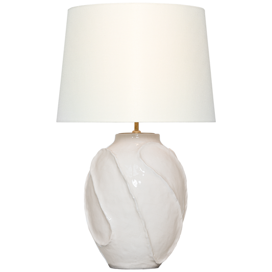 Idalia 28" Sculpted Table Lamp with Linen Shade