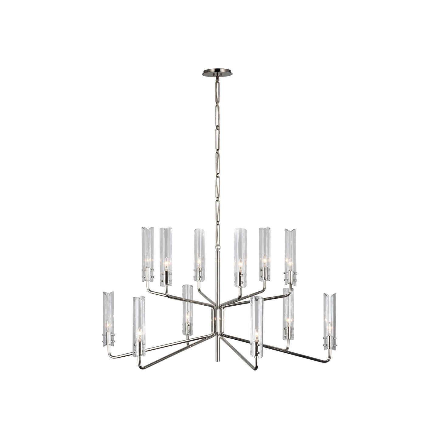 Casoria Large Two-Tier Chandelier with Clear Glass