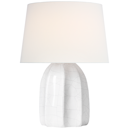 Melanie 12" Cordless Accent Lamp with Linen Shade