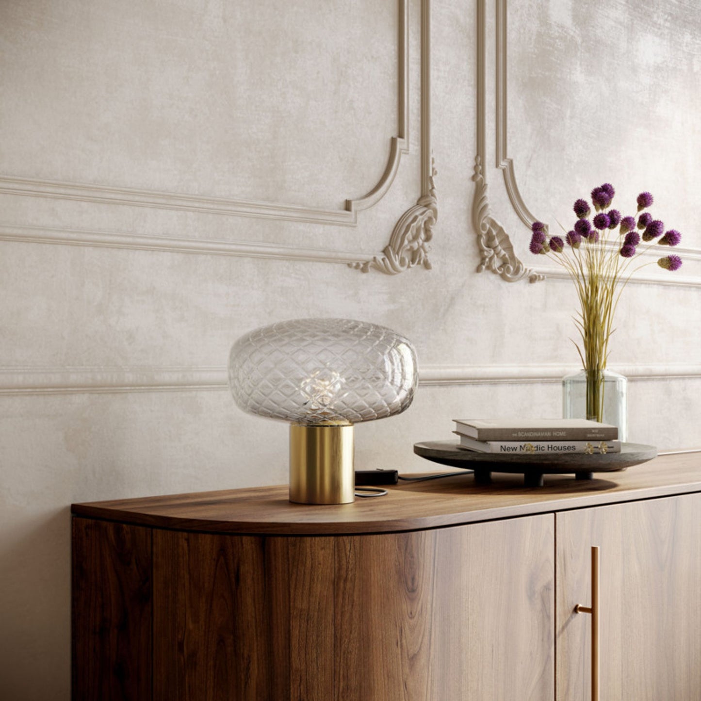 Bloom Table Lamp in Natural Brass