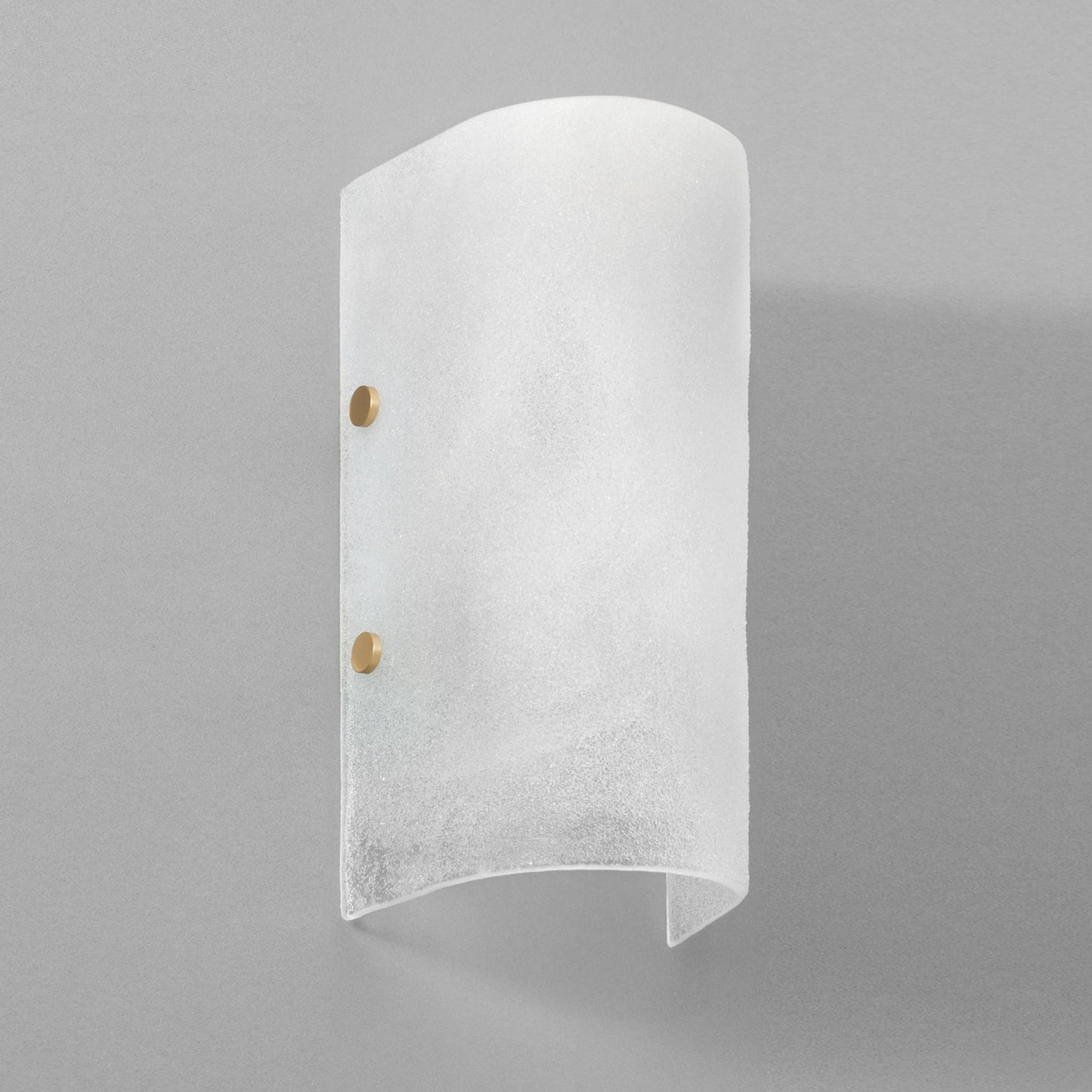 Whistler Wall Light Fritted Glass with Satin Brass Details