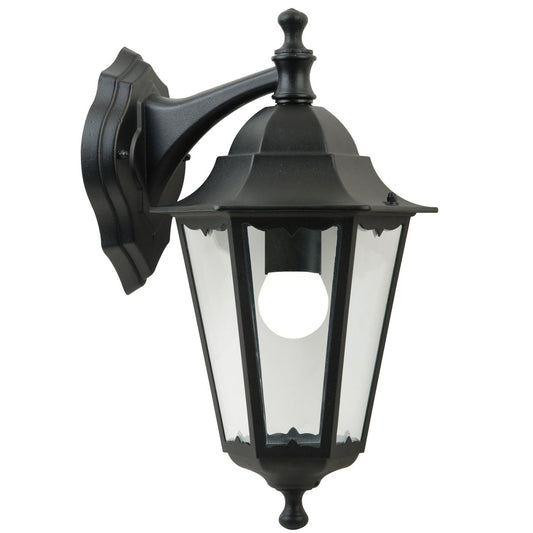 Cardiff Down Wall light in Black