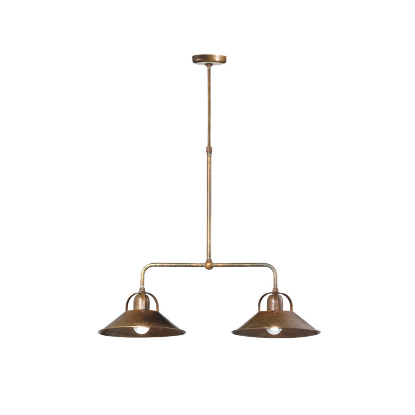 Cascina 2-Light Pendant in Antique Brass