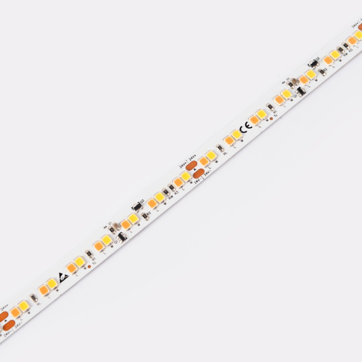 Dim to warm LED strip IP20 24V 14.4W/m CRI90 1900K-3000K 5m length