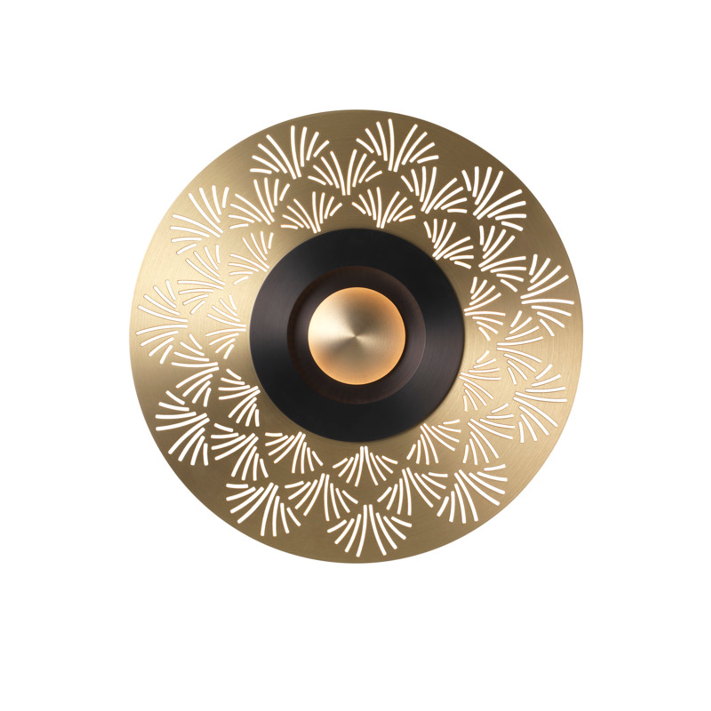 Earth Palm LED Wall Light with Disc Shaped Metal