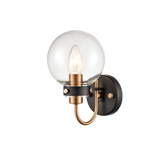 Talis 1-Light Wall Bracket in Antique Gold & Matt Black