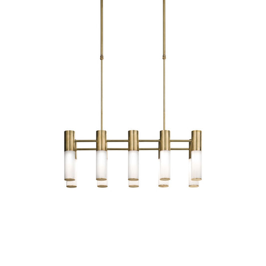 Etoile 10-Light Pendant with White Glass