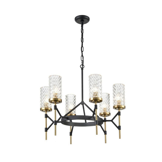 Eadon 6-Light Chandelier in Black & Gold