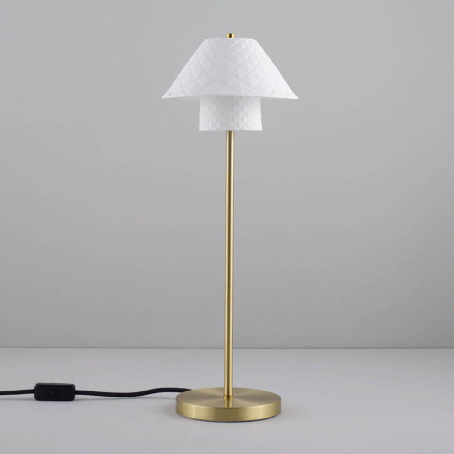 Oxford Double Table Light in Satin Brass