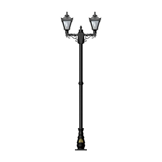 Victorian style medium double headed lamp post 2.47m