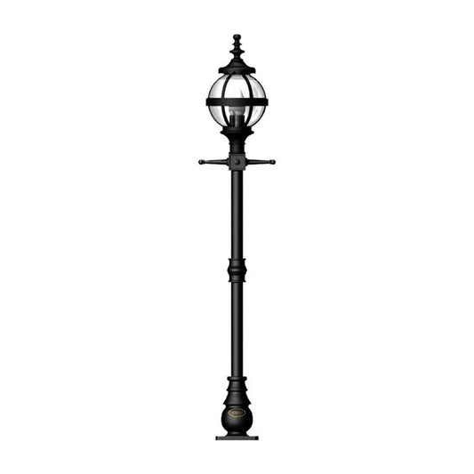 Victorian globe lamp post in cast iron 1.4m