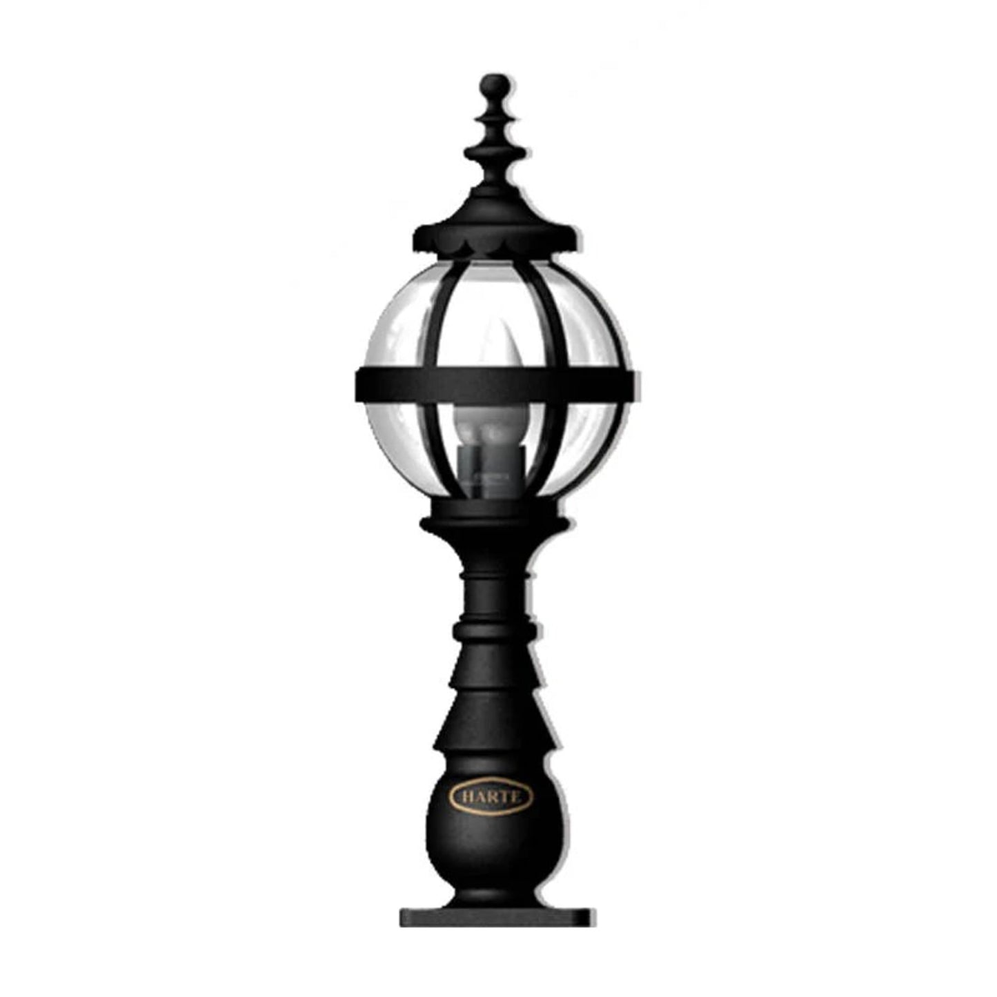 Victorian globe pedestal light in cast iron 0.65m