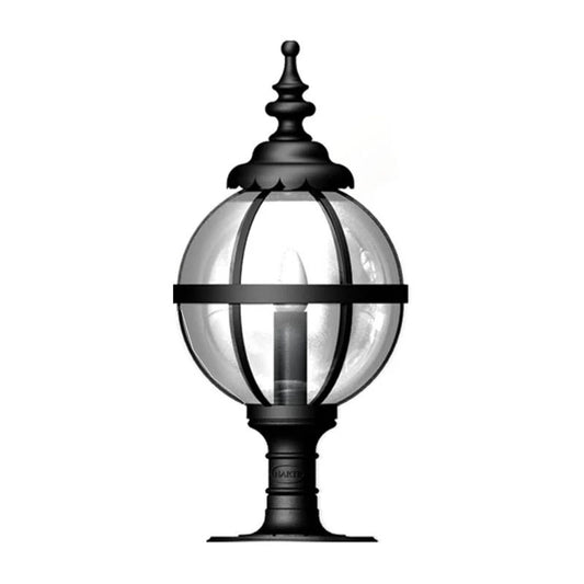 Victorian globe pier light in cast iron for flat pier caps 0.79m