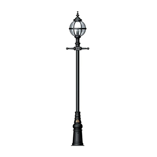 Victorian style globe lamp post in cast iron 3m