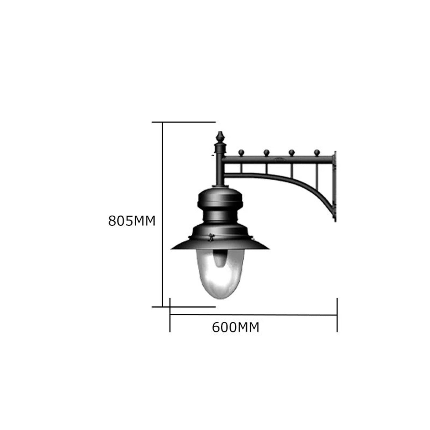 Large classical railway style wall light 0.8m