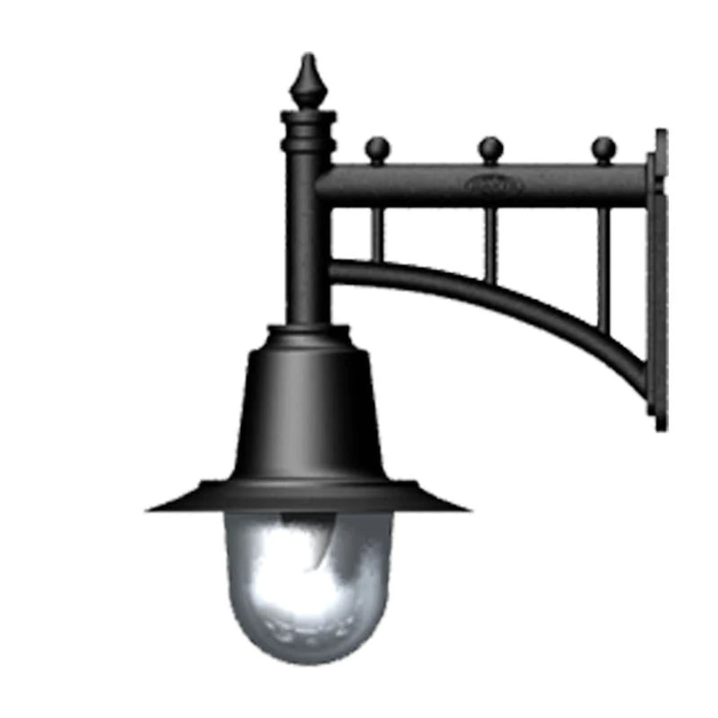 Railway style wall light 0.37m