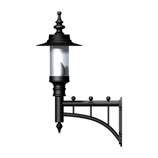 Georgian style wall light in cast iron and steel 0.94m