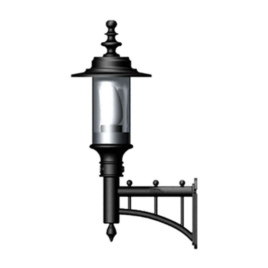 Georgian style wall light in cast iron and steel 0.58m