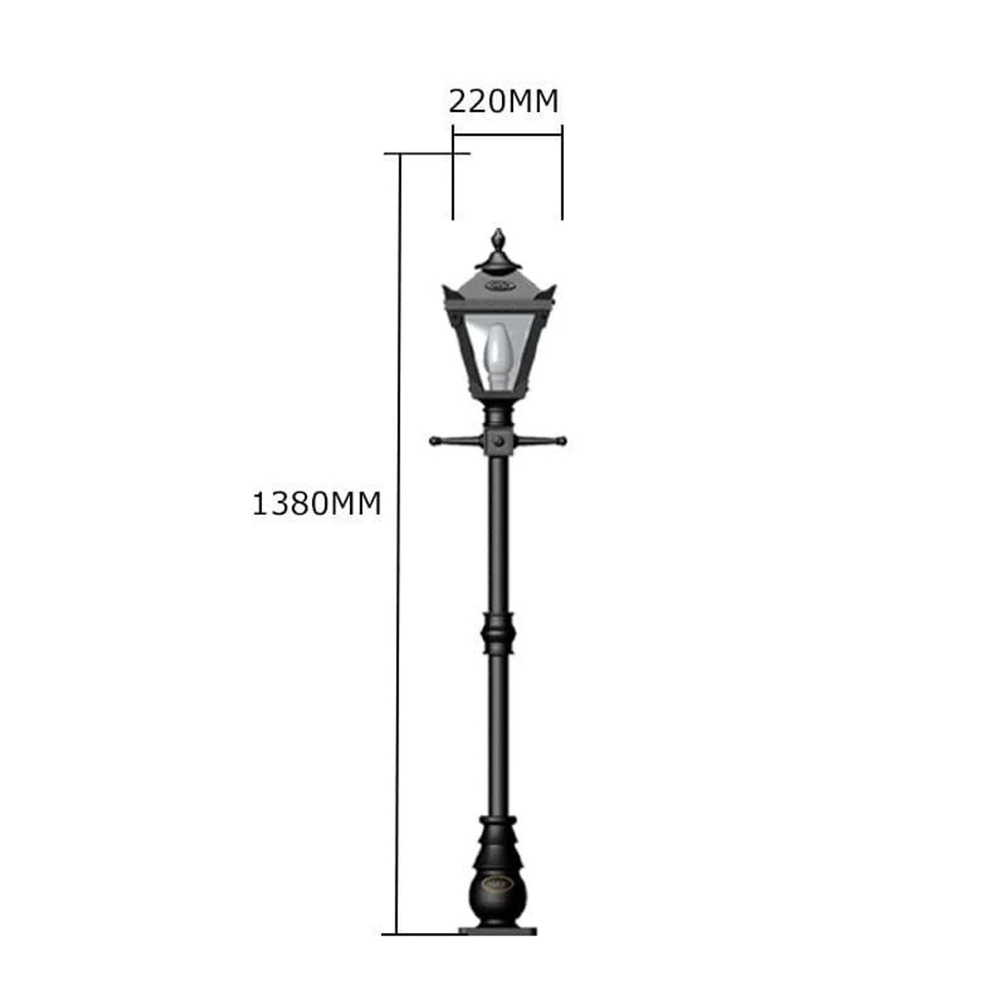 Victorian traditional cast iron lamp post 1.4m