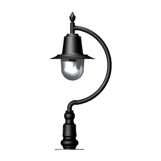 Vintage tear drop pier light in cast iron and steel 0.58m