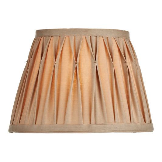 Hatton Faux silk Tapered Drum Shade in Gold