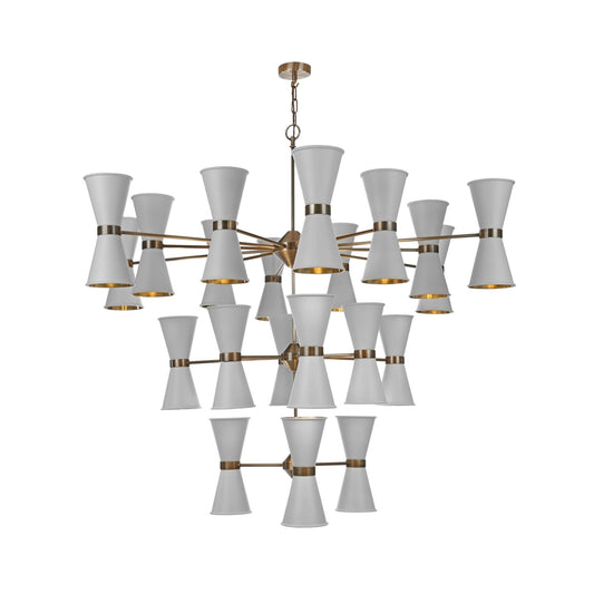 Hyde 42-Light Chandelier in Antique Brass