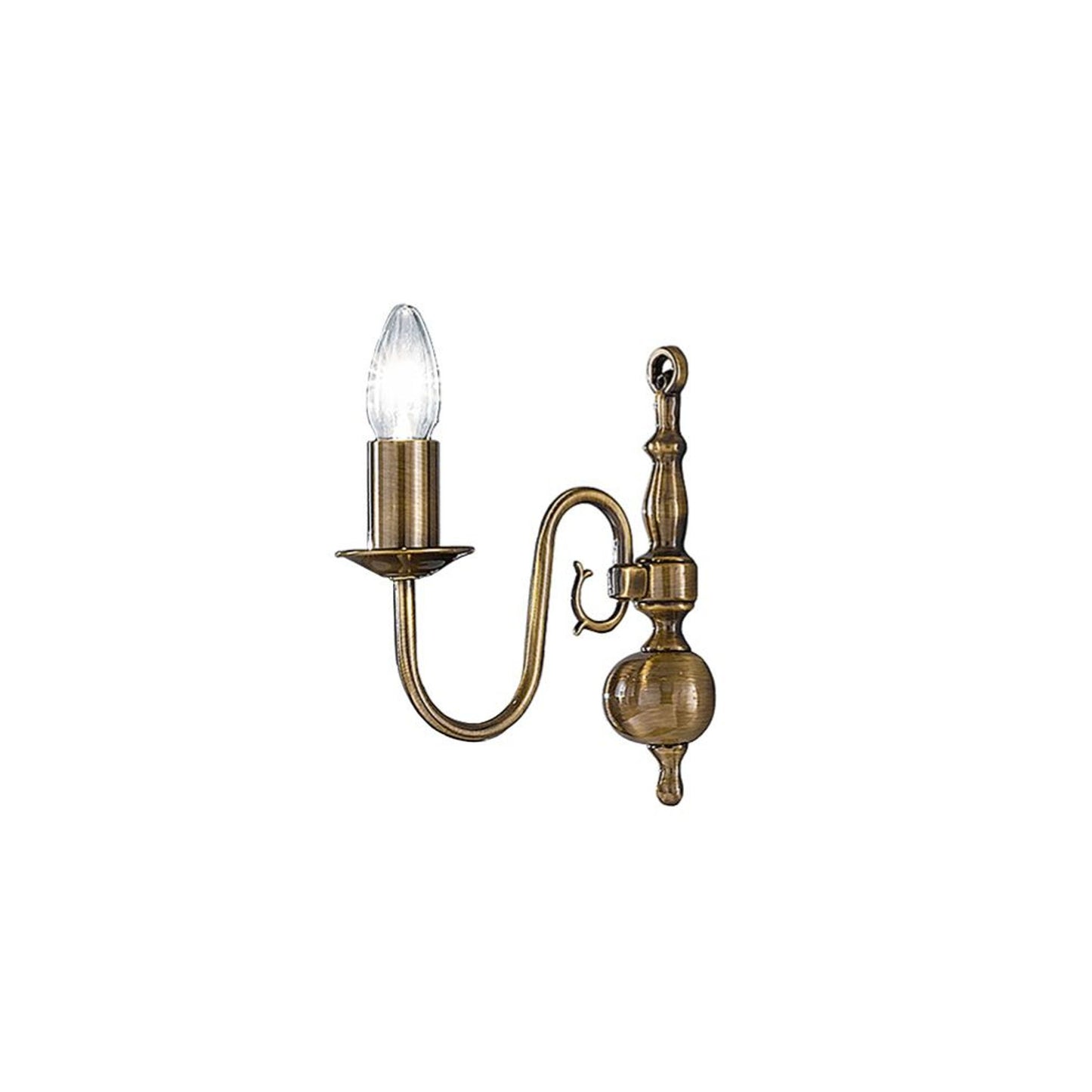 Milos 1-Light Wall Bracket in Bronzed Brass