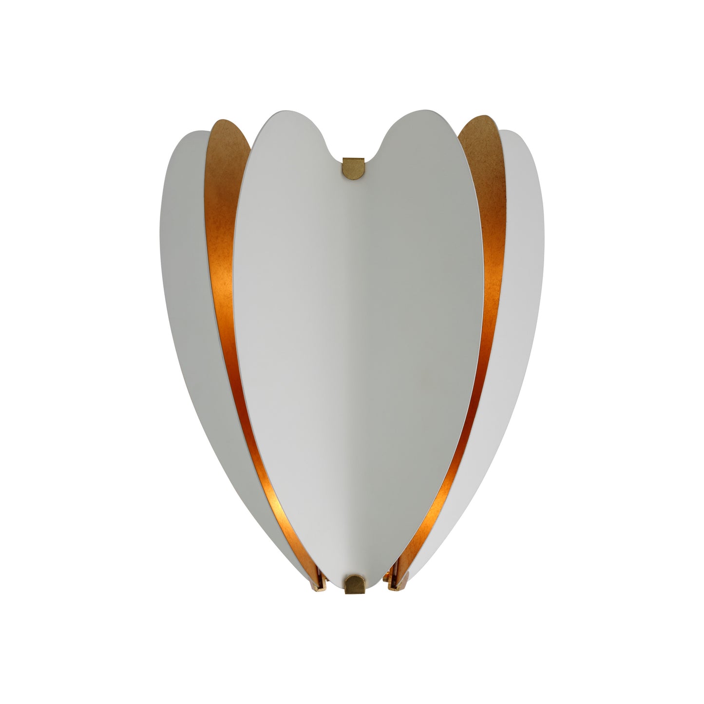 Danes Small Sconce in Matt White and Gild