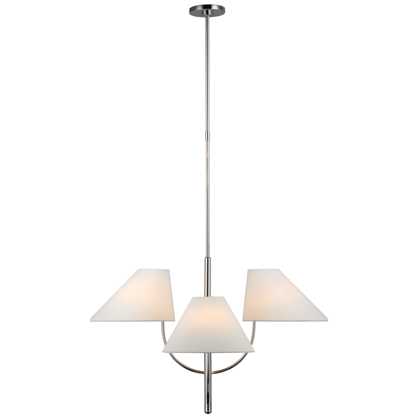 Kinsley Large One-Tier Chandelier with Linen Shade